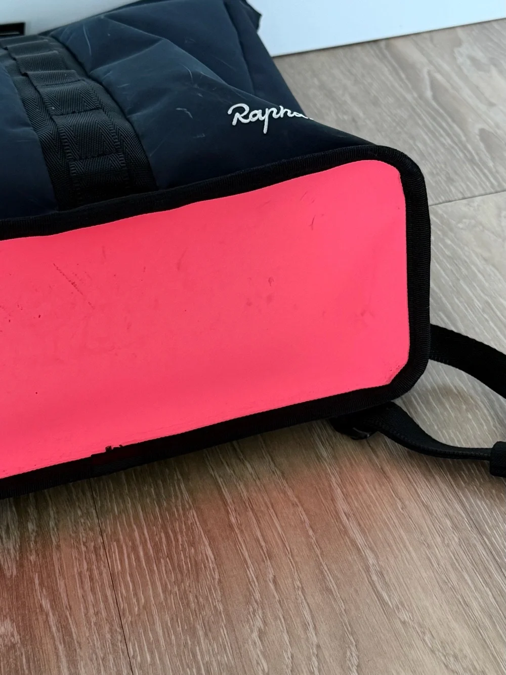 Rare Rapha Roll-Top Backpack - Navy x Hi Vis Pink